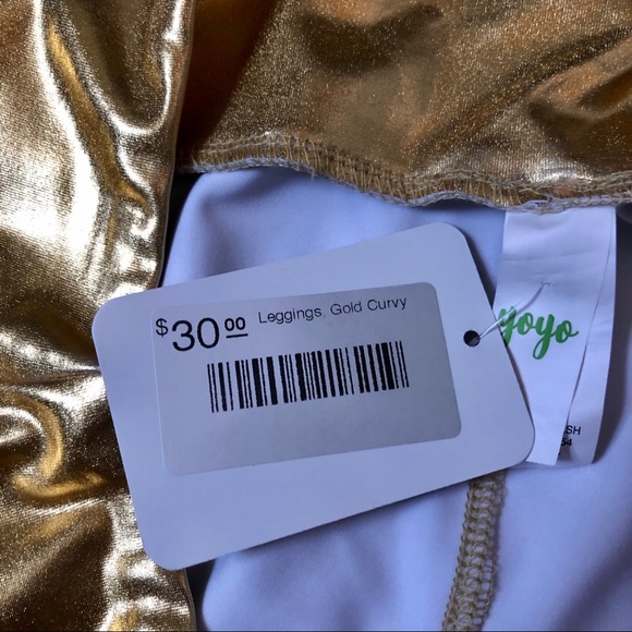 Metallic Gold Leggings - Picture 7 of 9